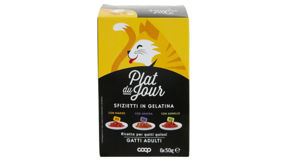 Sfizietti In Gelatina Con Manzo, Con Anatra, Con Agnello Gatti Adulti 6 X 50 G