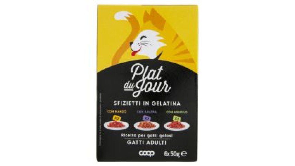 Sfizietti In Gelatina Con Manzo, Con Anatra, Con Agnello Gatti Adulti 6 X 50 G
