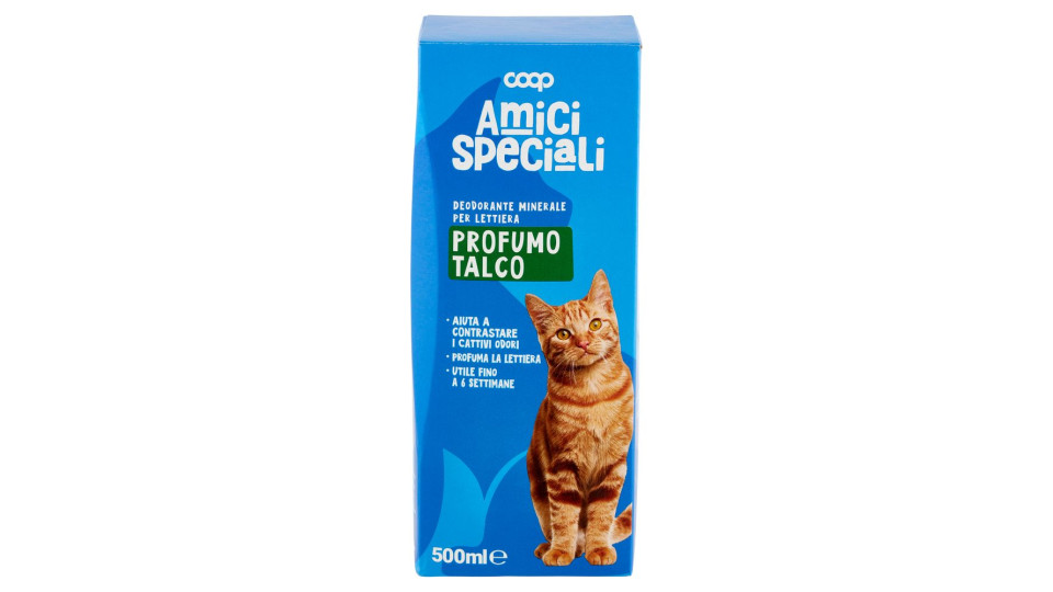 Deodorante Minerale Per Lettiera Profumo Talco 500 Ml