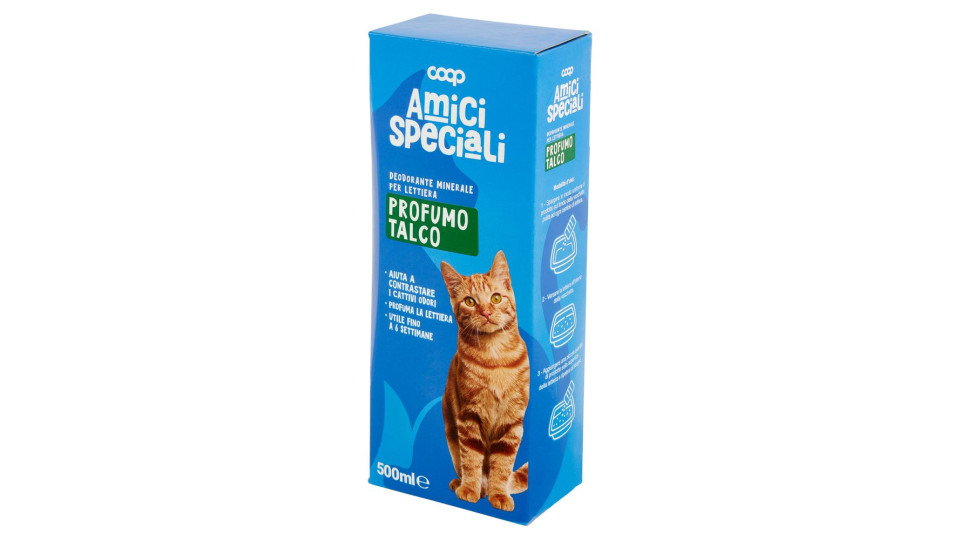 Deodorante Minerale Per Lettiera Profumo Talco 500 Ml