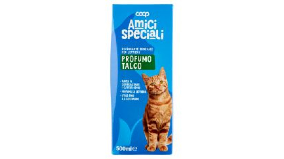 Deodorante Minerale Per Lettiera Profumo Talco 500 Ml