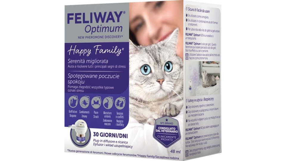 Feliway Optimum Diffusore + Ricarica 48 Ml