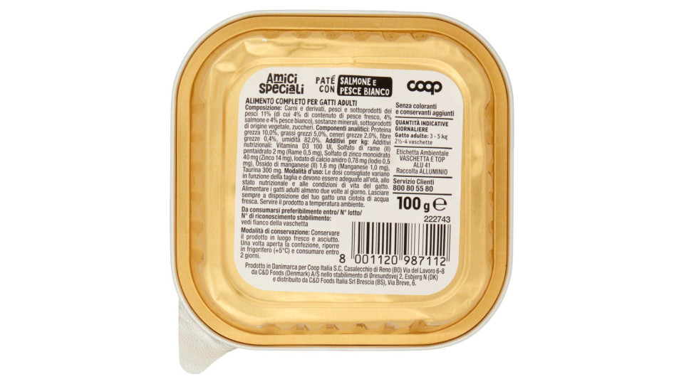Paté Con Salmone E Pesce Bianco 100 G