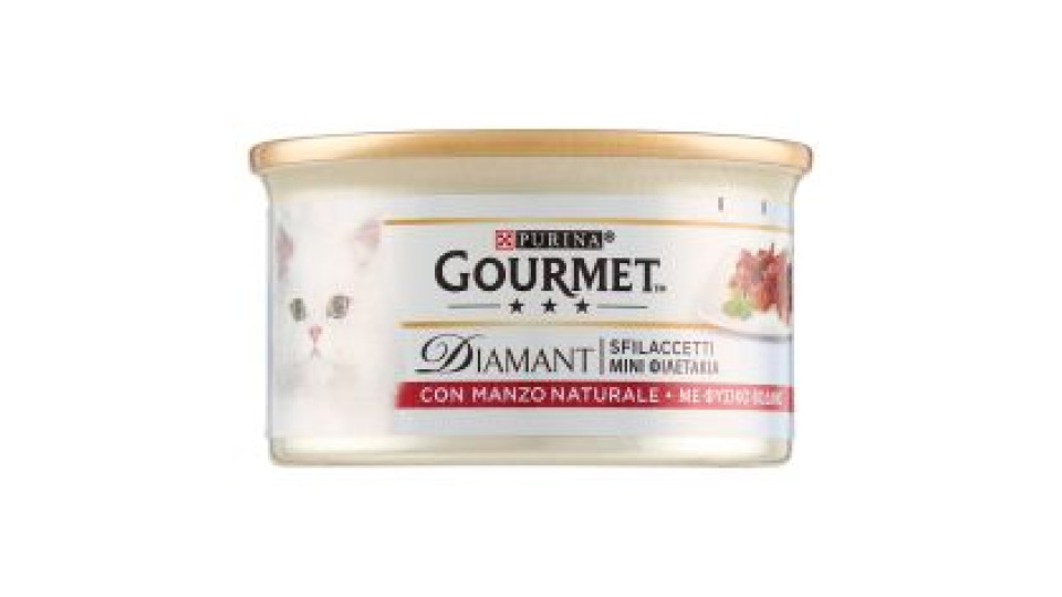 Purina Gourmet Diamant Sfilaccetti Con Manzo Prelibato 85g