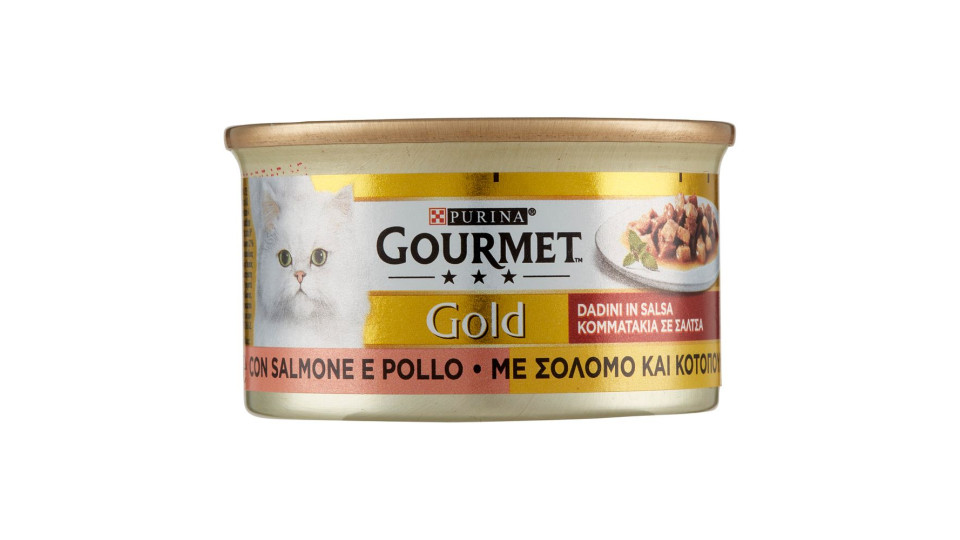 Purina Gourmet Gold Dadini In Salsa Con Salmone E Pollo 85 G