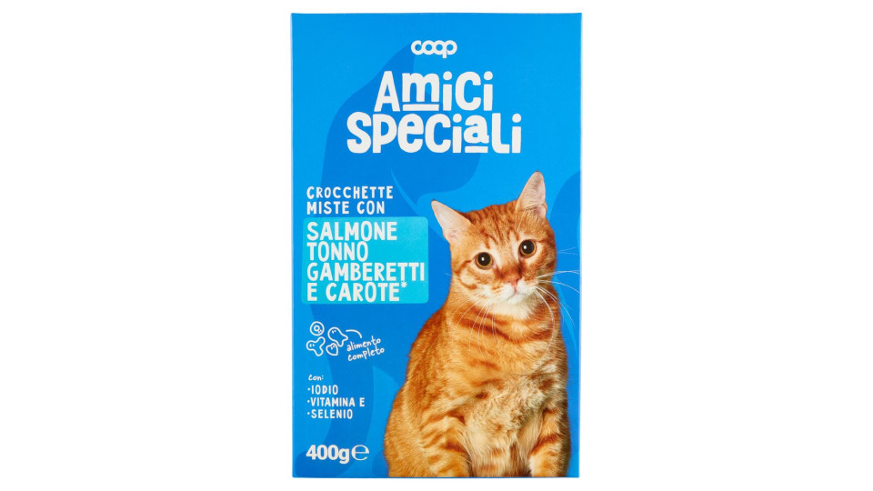 Crocchette Miste Con Salmone Tonno Gamberetti E Carote* 400 G
