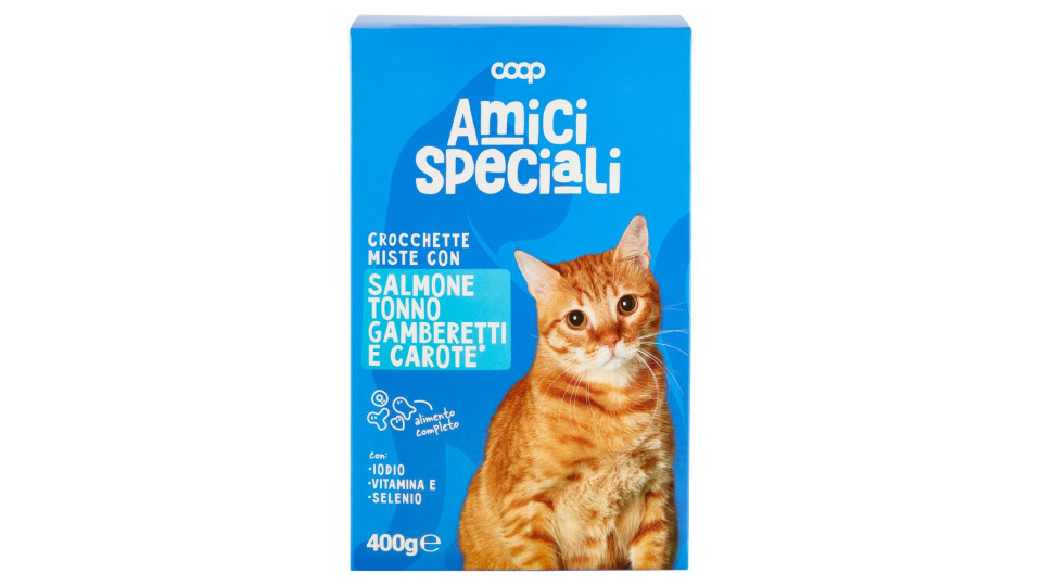 Crocchette Miste Con Salmone Tonno Gamberetti E Carote* 400 G