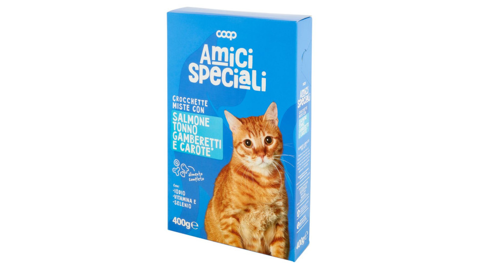 Crocchette Miste Con Salmone Tonno Gamberetti E Carote* 400 G