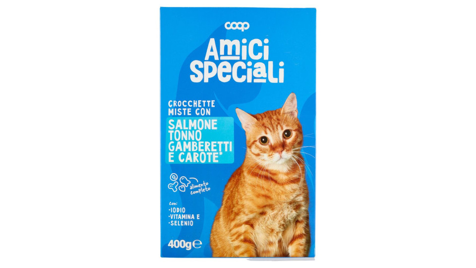 Crocchette Miste Con Salmone Tonno Gamberetti E Carote* 400 G