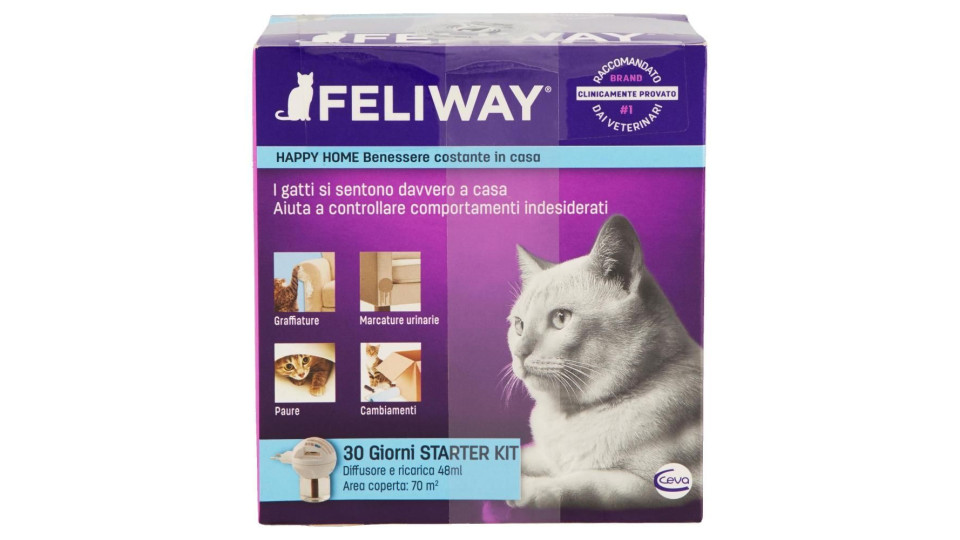 Ceva Feliway 30 Giorni Starter Kit Diffusore E Ricarica 48ml
