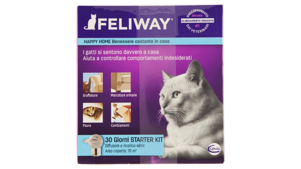Ceva Feliway 30 Giorni Starter Kit Diffusore E Ricarica 48ml