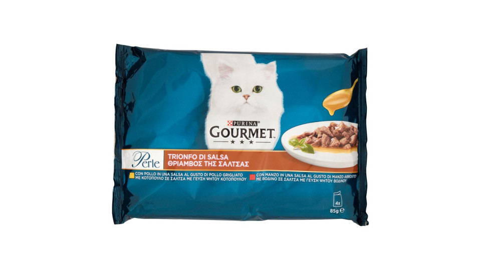Purina Gourmet Perle Filettini In Salsa Pollo / Manzo / Anatra / Agnello 4 X 85 G