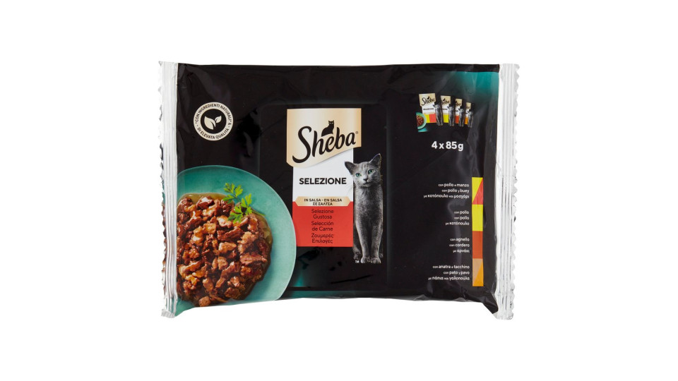 Sheba Selezione Cibo Umido Gatto In Salsa Selezione Del Mare 4 X 85g