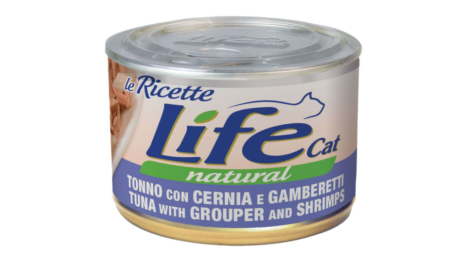 Le Ricette Tonno Con Cernia E Gamberetti Life Cat Natural 150 G
