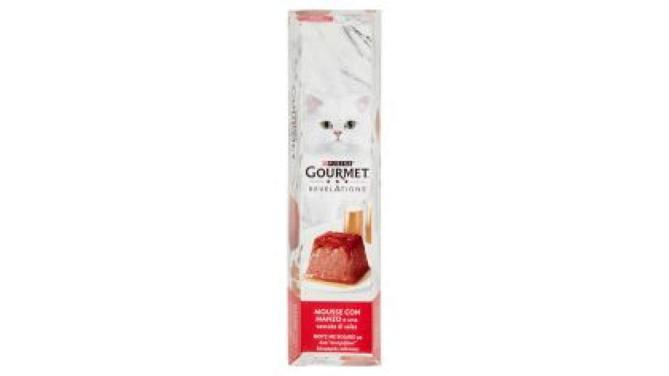 Purina Gourmet Revelations Mousse Con Manzo E Una Cascata Di Salsa 4 X 57 G