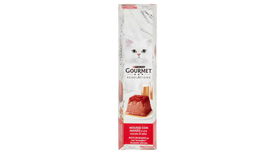 Purina Gourmet Revelations Mousse Con Manzo E Una Cascata Di Salsa 4 X 57 G