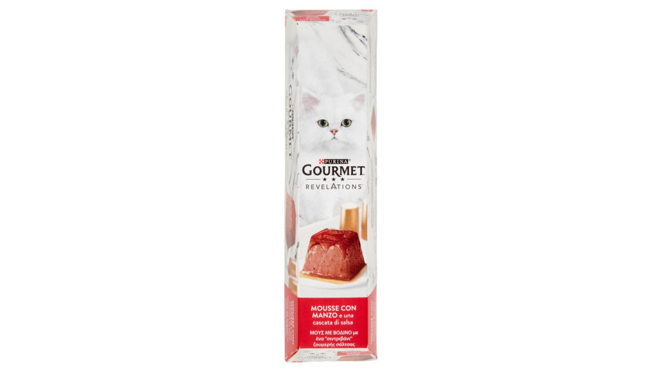 Purina Gourmet Revelations Mousse Con Manzo E Una Cascata Di Salsa 4 X 57 G
