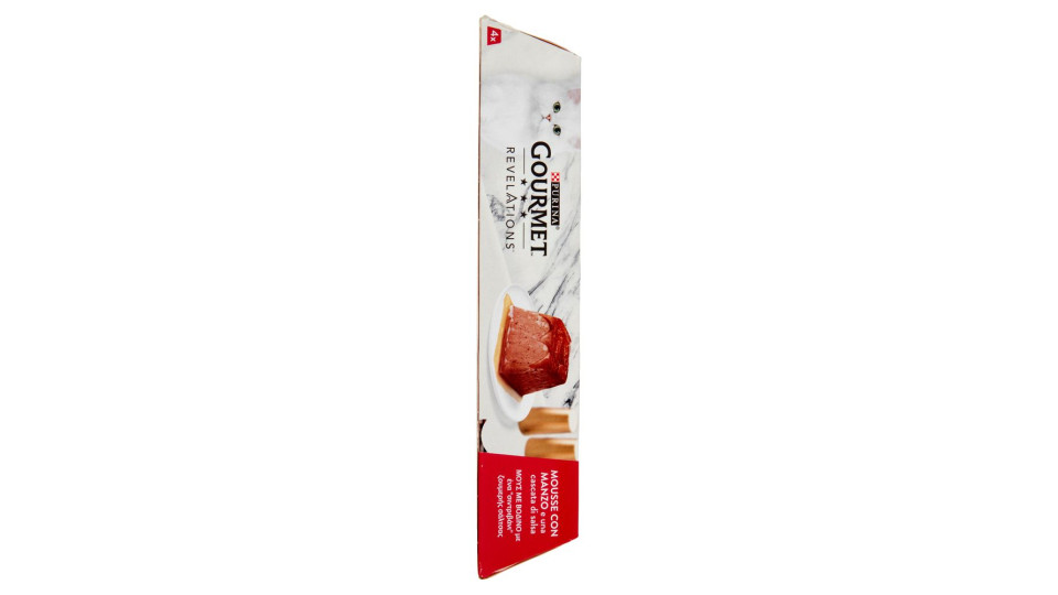 Purina Gourmet Revelations Mousse Con Manzo E Una Cascata Di Salsa 4 X 57 G