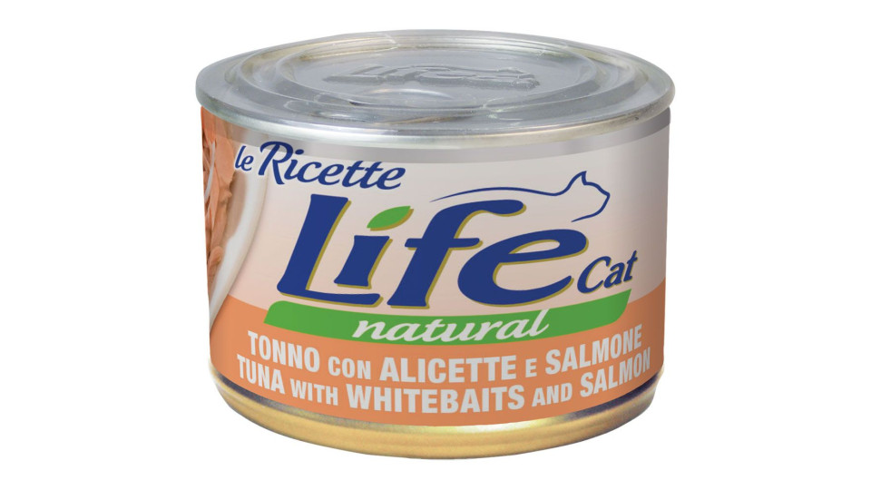 Le Ricette Tonno Con Alicette E Salmone Life Cat Natural 150 G