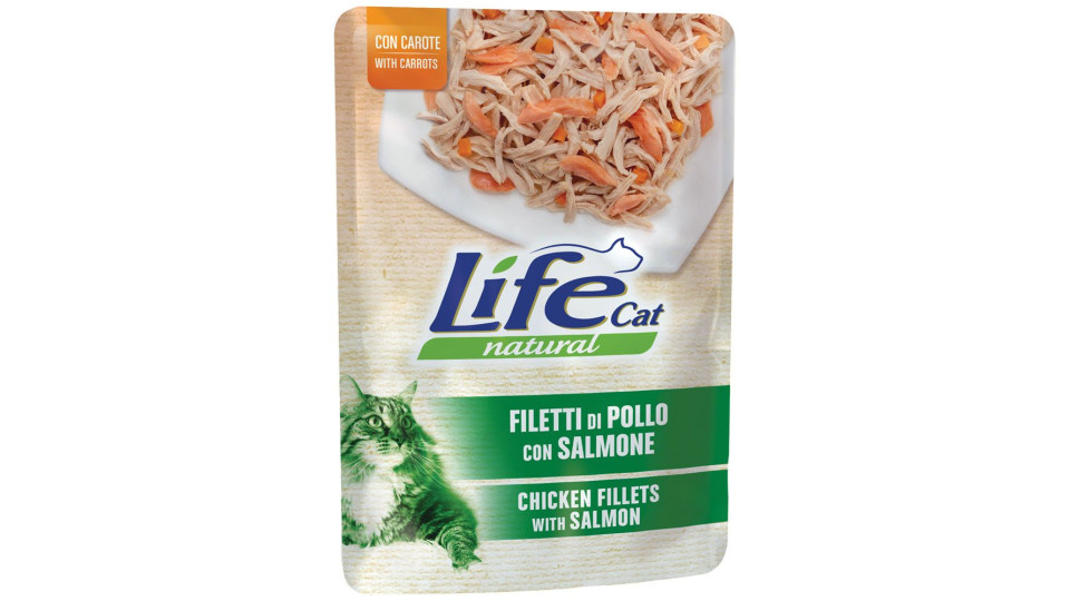 Filetti Di Pollo Con Salmone  Life Cat Natural 70 G