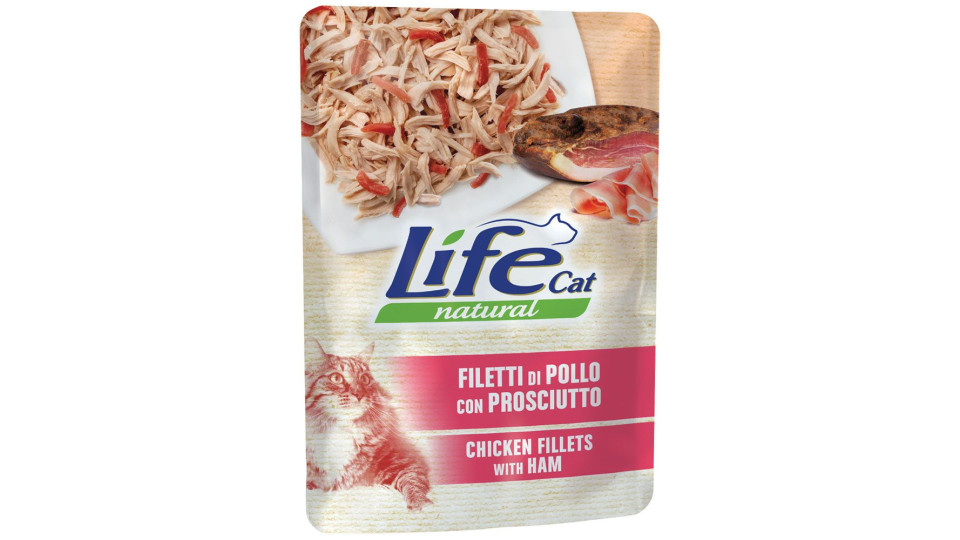 Filetti Di Pollo Con Prosciutto Life Cat Natural 70 G