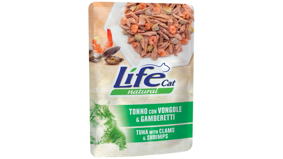 Tonno Con Vongole & Gamberetti Life Cat Natural 70 G