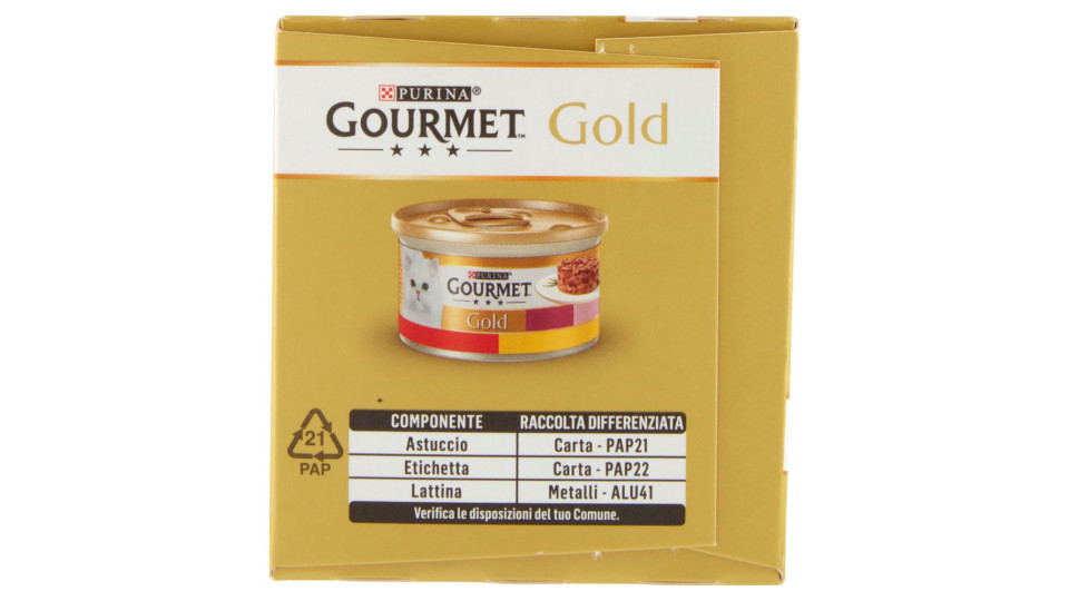 Purina Gourmet Gold Intrecci Di Gusto Manzo & Pollo / Tacchino & Agnello 4x85g