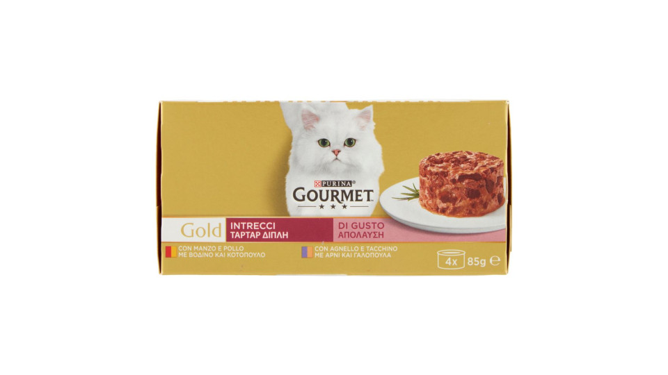 Purina Gourmet Gold Intrecci Di Gusto Manzo & Pollo / Tacchino & Agnello 4x85g
