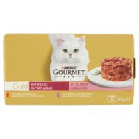 Purina Gourmet Gold Intrecci Di Gusto Manzo & Pollo / Tacchino & Agnello 4x85g