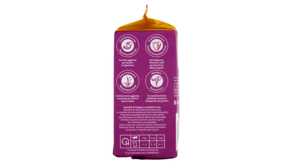 Whiskas Pranzetti Cibo Umido Gatto Con Pollo E Tacchino In Salsa 6x50g