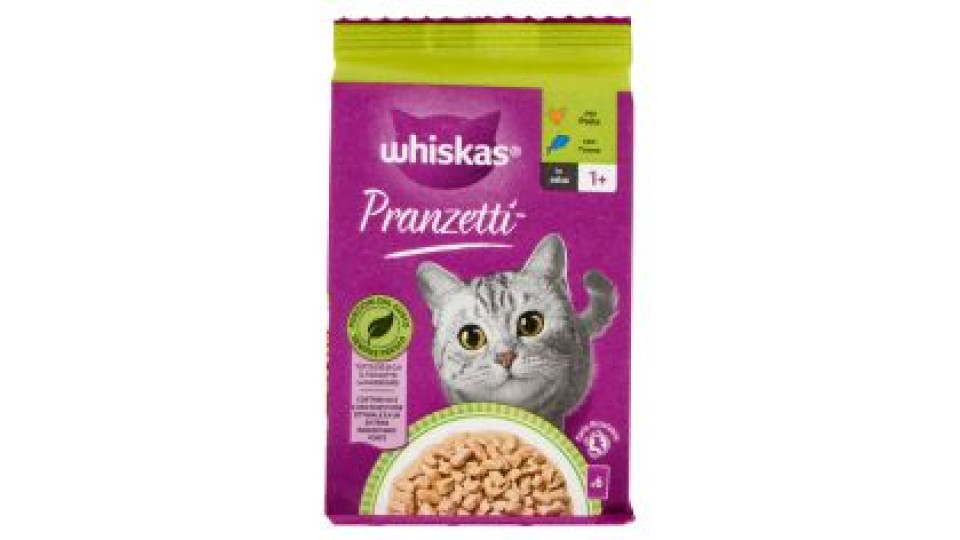 Whiskas Pranzetti Cibo Umido Gatto Con Pollo E Tonno In Salsa 6x50g