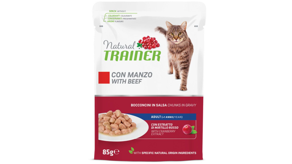Natural Trainer, Alimento Per Gatti Adulti 85 G