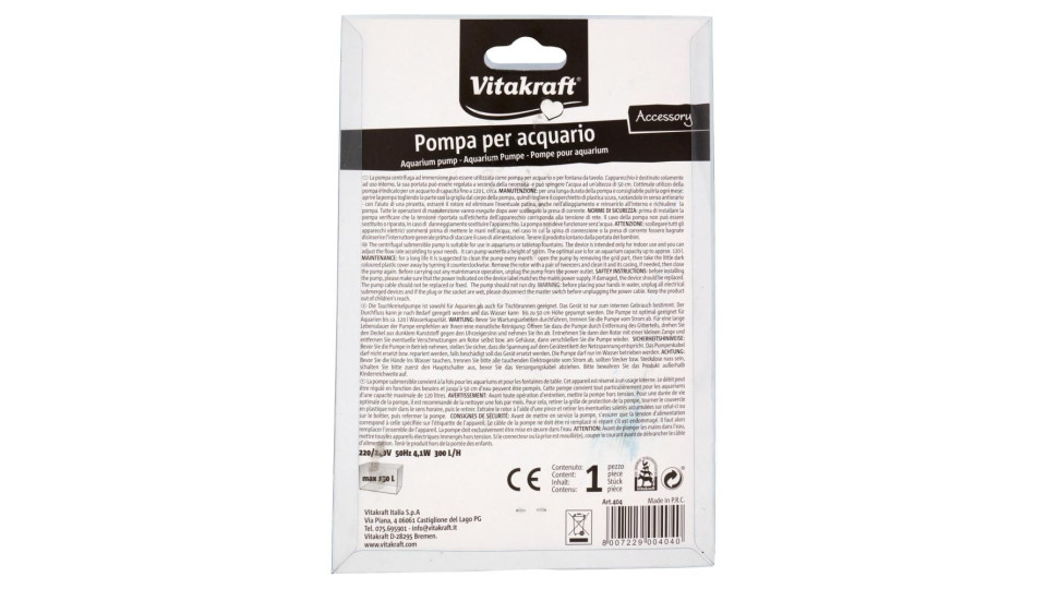 Vitakraft Accessory Pompa Per Acquario 1 Pz