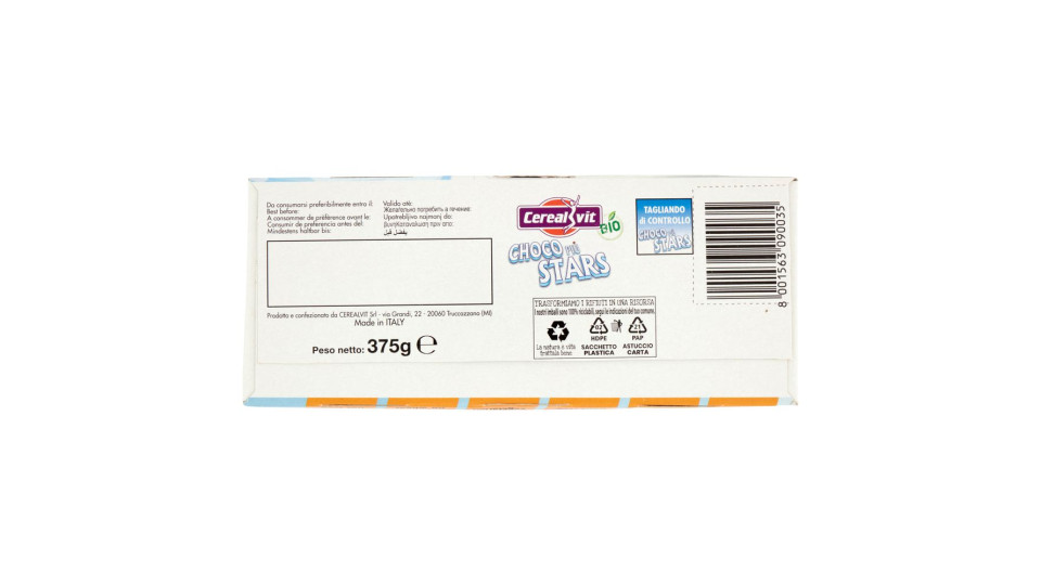 Cerealvit Bio Choco Più Stars 375 G