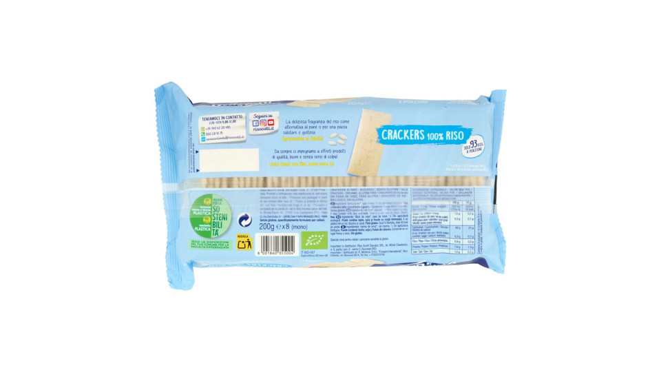 Riso Scotti Snack Crackers 100% Riso 200 G