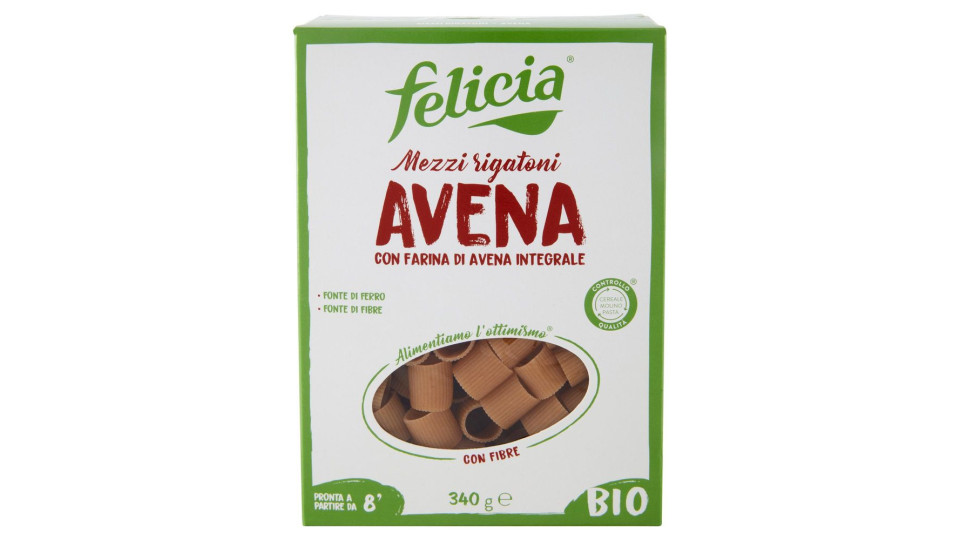 Felicia Mezzi Rigatoni Avena Con Farina Di Avena Integrale Bio 340 G