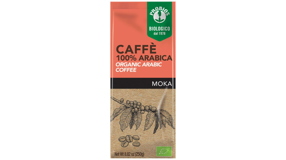 Caffe' 100% Arabica Per Moka Probios 250 G