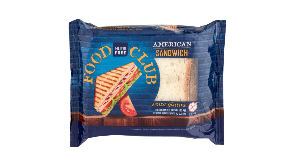 Nutrifree Food Club American Sandwich Senza Glutine 240 G