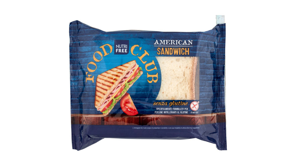Nutrifree Food Club American Sandwich Senza Glutine 240 G