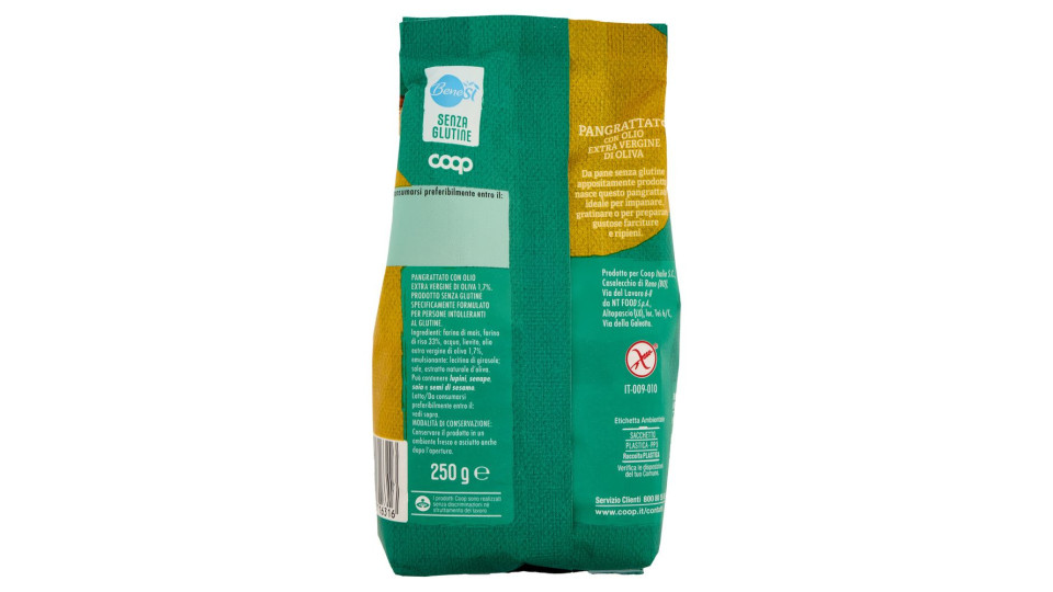 Pangrattato Con Olio Extra Vergine Di Oliva Senza Glutine 250 G