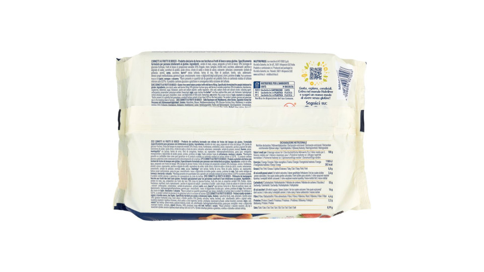 Nutrifree Cornetti Ai Frutti Di Bosco Senza Glutine 4 Monoporzioni 240 G