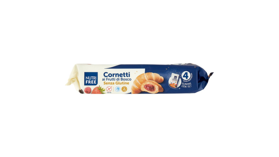 Nutrifree Cornetti Ai Frutti Di Bosco Senza Glutine 4 Monoporzioni 240 G