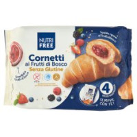 Nutrifree Cornetti Ai Frutti Di Bosco Senza Glutine 4 Monoporzioni 240 G