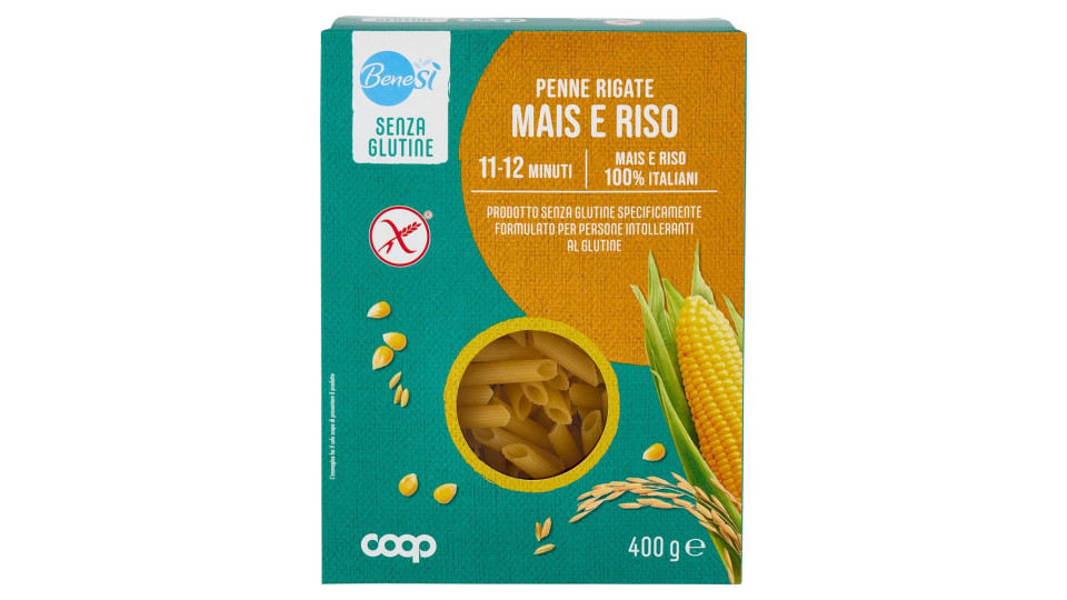 Penne Rigate Mais E Riso Senza Glutine 400 G