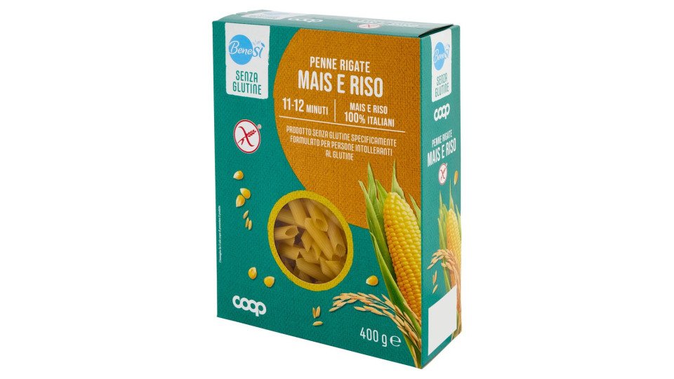 Penne Rigate Mais E Riso Senza Glutine 400 G