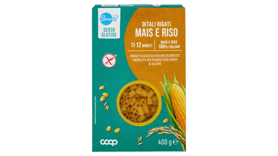Ditali Rigati Mais E Riso Senza Glutine 400 G