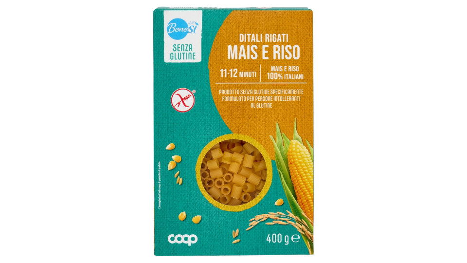 Ditali Rigati Mais E Riso Senza Glutine 400 G
