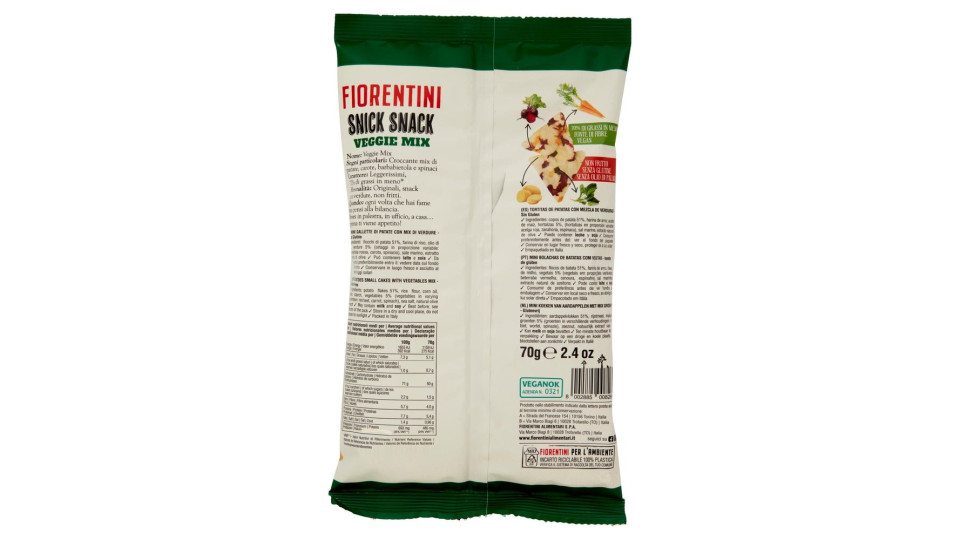 Fiorentini Gli Originali Snick Snack Veggie Mix 70 G