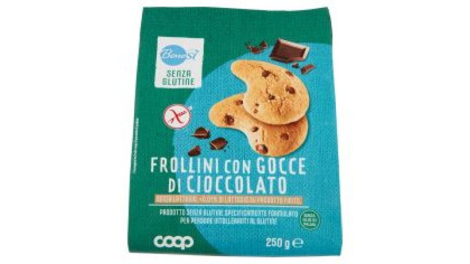 Frollini Con Gocce Di Cioccolato Senza Glutine 250 G