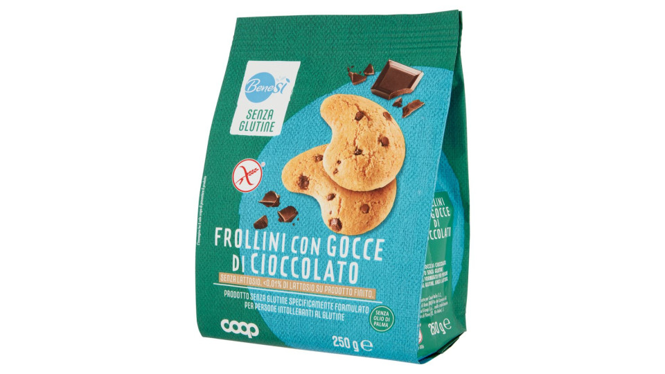 Frollini Con Gocce Di Cioccolato Senza Glutine 250 G